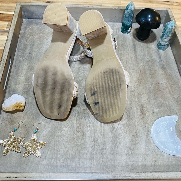 Dolce Vita Light Gold Braided Block Heels size7.5 - Picture 3 of 11